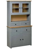 Witryny - Szary kredens w rustykalnym stylu B9-W70 - miniaturka - grafika 1