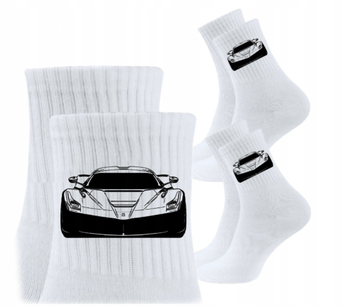 3x Skarpetki Urodziny Prezent Skarpety dla kierowcy auta FERRARI