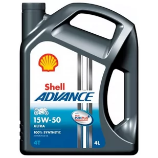 SHELL Advance Ultra 4T 15W50 4L - syntetyczny olej motocyklowy - Oleje silnikowe - miniaturka - grafika 1