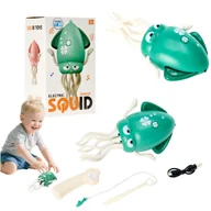 Zabawki interaktywne dla dzieci - kałamarnica OŚMIORNICA squid indukcyjna INTERAKTYWNA TAŃCZĄCA Z MUZYKĄ ZIELONA - miniaturka - grafika 1