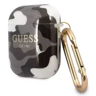 Guess GUA2UCAMG AirPods cover czarny/black Camo Collection - Akcesoria do słuchawek - miniaturka - grafika 2