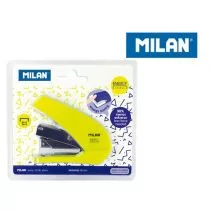 MILAN Zszywacz 9cm Energy Saving żółty - Artykuły biurowe - miniaturka - grafika 1