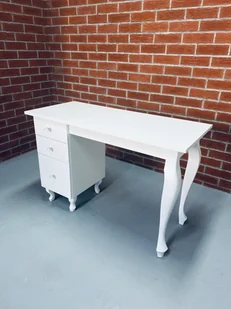 Stolik Do Manicure Pure Beauty Crystal Pik Biały z Różowym Frontem Prawy - Meble kosmetyczne - miniaturka - grafika 5