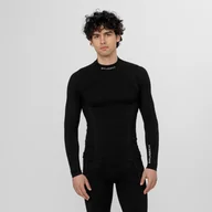 Spodnie sportowe męskie - Męskie legginsy termoaktywne Brubeck Extreme Wool - czarne - BRUBECK - miniaturka - grafika 1