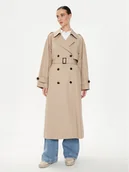 Płaszcze damskie - Tommy Hilfiger Trencz WW0WW43336 Beżowy Oversize - miniaturka - grafika 1