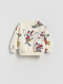 Bluzy i sweterki niemowlęce - Reserved - Bluza Mickey Mouse - złamana biel - miniaturka - grafika 1