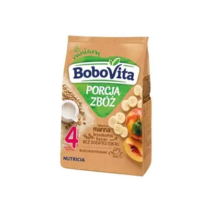 Bobovita Kaszka Mleczna Porcja Zbóż Manna 210G - Kaszki dla dzieci - miniaturka - grafika 1