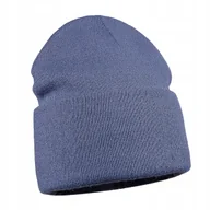 Czapki damskie - Ciepła Klasyczna Wywijana Czapka Zimowa Na Zimę Unisex Podwójna Niebieska - miniaturka - grafika 1