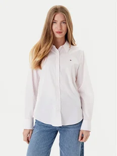Tommy Hilfiger Koszula Ess WW0WW47169 Różowy Regular Fit - Koszule damskie - miniaturka - grafika 1