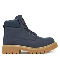 Buty dla chłopców - Trapery Tommy Hilfiger T3X5-34125-1269 D Granatowy - miniaturka - grafika 1