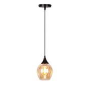 Lampy sufitowe - Candellux Lampa wisząca szklana czarno/brązowa Aspa 31-00583 31-00583 - miniaturka - grafika 1