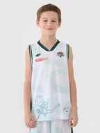Koszulki dla chłopców - 4F Koszulka meczowa replika domowa z sezonu 2024/25 dziecięca 4F x Zastal Zielona Góra - multikolor 158/164 (12-14 lat) - miniaturka - grafika 1