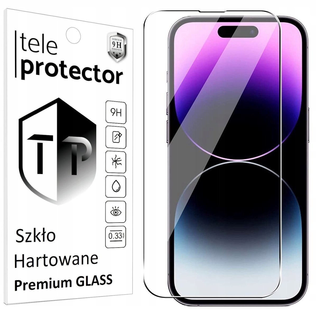 Szkło Hartowane do iPhone 16 I MOCNY KLEJ TeleProtector PREMIUM GLASS 9H