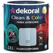 Farby wewnętrzne - Dekoral Satynowa farba lateksowa Clean&Color sucha woda 2 5 l 00398974 - miniaturka - grafika 1