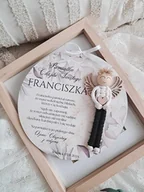 Pamiątka Chrztu Świętego - KARTKA NA CHRZEST anioł stróż pamiątka chrztu chłopca - miniaturka - grafika 1