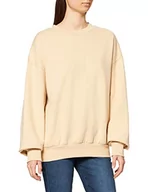 Swetry damskie - NA-KD Damski sweter oversize z opuszczonymi ramionami, BEŻOWY, 42 - miniaturka - grafika 1