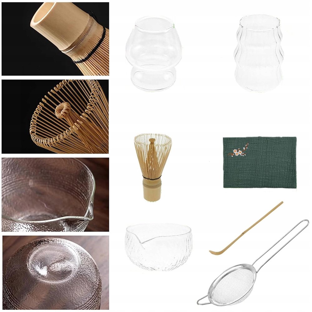 Zestaw prezentowy do herbaty matcha czarka miotełka 7 El