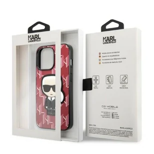 Karl Lagerfeld KLHCP13XPMNIKPI iPhone 13 Pro Max 6,7" hardcase czerwony/red Monogram Ikonik Patch - Etui i futerały do telefonów - miniaturka - grafika 8