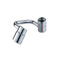 Baterie umywalkowe - Leziter Elastyczna obrotowa przedłużka kranu chrom - miniaturka - grafika 1