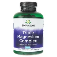 Witaminy i minerały - SWANSON Health Products Triple Magnesium Complex 400 mg 300 kapsułek - miniaturka - grafika 1