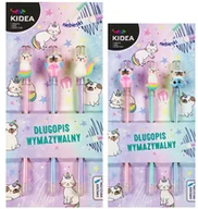 Długopisy - Długopis wymazywalny z figurką I 3 szt Kidea - miniaturka - grafika 1