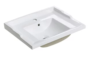 Umywalka ceramiczna, łazienkowa, Retro, 61x46x22 cm, biały - Umywalki - miniaturka - grafika 1