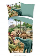 Pościel dla dzieci - Pościel dla dziecka dino dinozaury 140x200 flanela bawełniana miękka ciepła - miniaturka - grafika 1