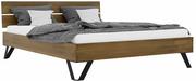 Łóżka - Łóżko dębowe TORO Style orzech 140x200 Soolido Meble dębowe - miniaturka - grafika 1