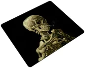 Podkładki pod mysz - Podkładka Czaszka z palącym się papierosem Vincent Van Gogh 24x19cm - miniaturka - grafika 1