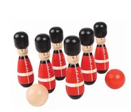 Zabawki zręcznościowe - Bigjigs Toys gra zręcznościowa Kręgle Gwardia Przyboczna - miniaturka - grafika 1