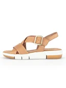 Sandały damskie - Gabor Skórzane sandały w kolorze jasnobrązowym - miniaturka - grafika 1