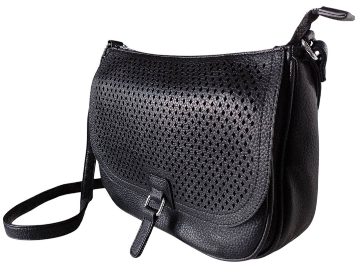 Torebka Damska, Miejska Mała Listonoszka Na Ramię, Kolor Czarny