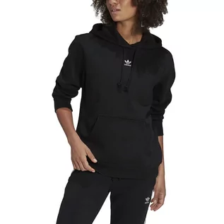 Bluzy sportowe damskie - Bluza adidas Originals Adicolor Essentials Fleece Hoodie H34725 - czarna - grafika 1