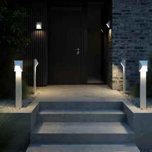 Słupek ogrodowy Garden z aluminium, biały - Lampy ogrodowe - miniaturka - grafika 1
