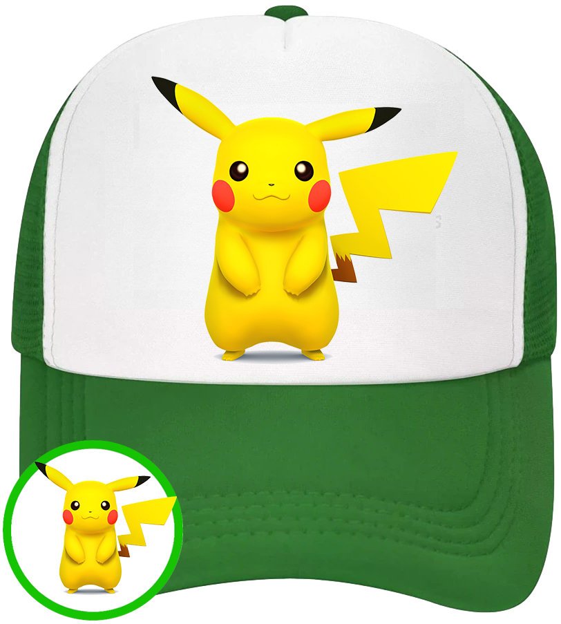 CZAPKA Z DASZKIEM POKEMON PIKACHU DLA DZIECI SIATKA