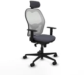 Fotele i krzesła biurowe - Krzesło Biurowe z Zagłówkiem Piqueras y Crespo 1D036N2 Ciemny szary - miniaturka - grafika 1