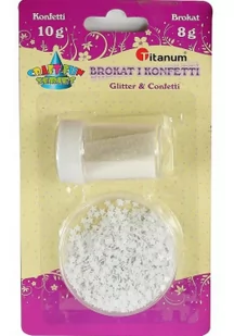 TITANUM Brokat TITANUM kpl. + konfetti biały 307633 - Pasmanteria - miniaturka - grafika 1
