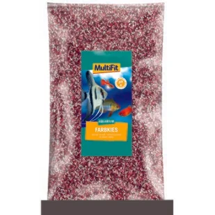 MultiFit Żwirek kolorowy 2-3 mm 5 kg czerwony mieszany - Podłoże do akwarium - miniaturka - grafika 1