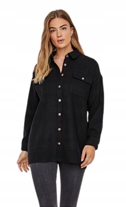 NOISY MAY DAMSKA KOSZULA CZARNA Z ZAPIĘCIEM S JSJ