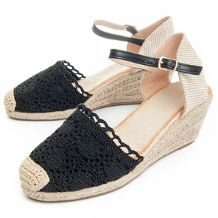 Montevita Klin Esparto Spartila Czarny - Espadryle damskie - miniaturka - grafika 1