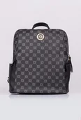 Plecaki - Plecak damski z wzorzystym panelem z logo marki Monnari - miniaturka - grafika 1