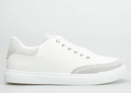 Trampki damskie - Seastar Tenisówki z szarymi zamszowymi wstawkami białe-39 - miniaturka - grafika 1