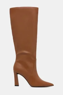 Aldo kozaki NATHALEE damskie kolor brązowy na słupku 14148013 - Kozaki damskie - miniaturka - grafika 1