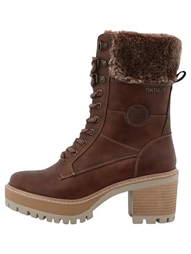 Tom Tailor Damskie sztyblety 6390880009, Rust, 36 EU, rdza, 36 EU