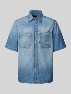 Koszula jeansowa o kroju regular fit z kieszeniami na piersi model ‘Slanted’ - Koszule męskie - miniaturka - grafika 1