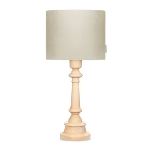 Lamps & Company, Lampa stołowa aksamitny abażur, Kremowy - Lampy stojące - miniaturka - grafika 1