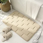 Dywaniki łazienkowe - Mata łazienkowa z pianki memory, antypoślizgowa, chłonna i zmywalna, mata pod prysznic (khaki, 40 x 60 cm) - miniaturka - grafika 1