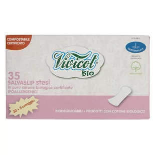 Vivicot Bio Vivicot Bio Wkładki Higeniczne Z Organicznej Bawełny Niebielone Chlorem Kompostowalne 35szt - Wkładki higieniczne - miniaturka - grafika 1