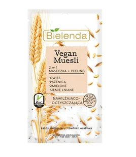 Bielenda Vegan Muesli 2w1 maseczka/peeling nawilżający 8g - Maseczki do twarzy - miniaturka - grafika 2
