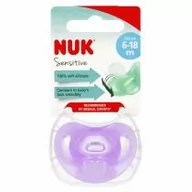 Smoczki uspokajające - Nuk Smoczek uspokajający silikonowy 6-18m Sensitive 10736121 - miniaturka - grafika 1